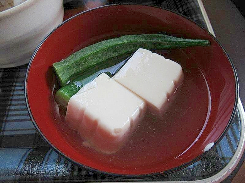 豆腐とオクラのお浸し