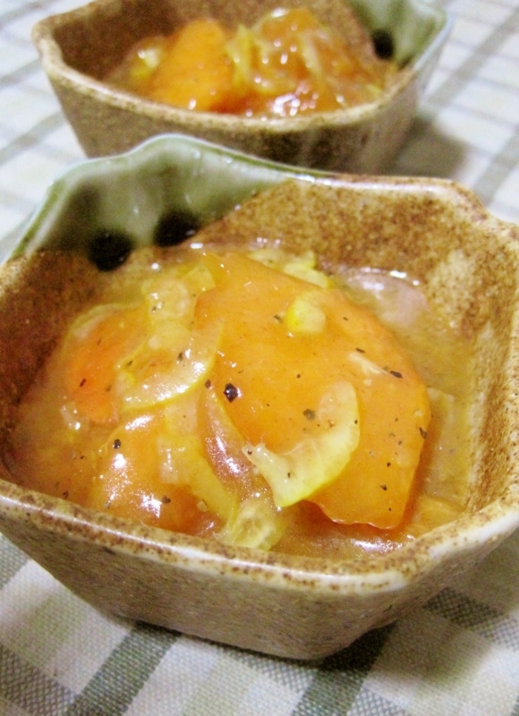 爽やか ゆず柿マリネ レシピ 作り方 By yamat 楽天レシピ