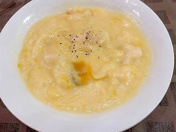 かぼちゃとエリンギのホワイトシチュー