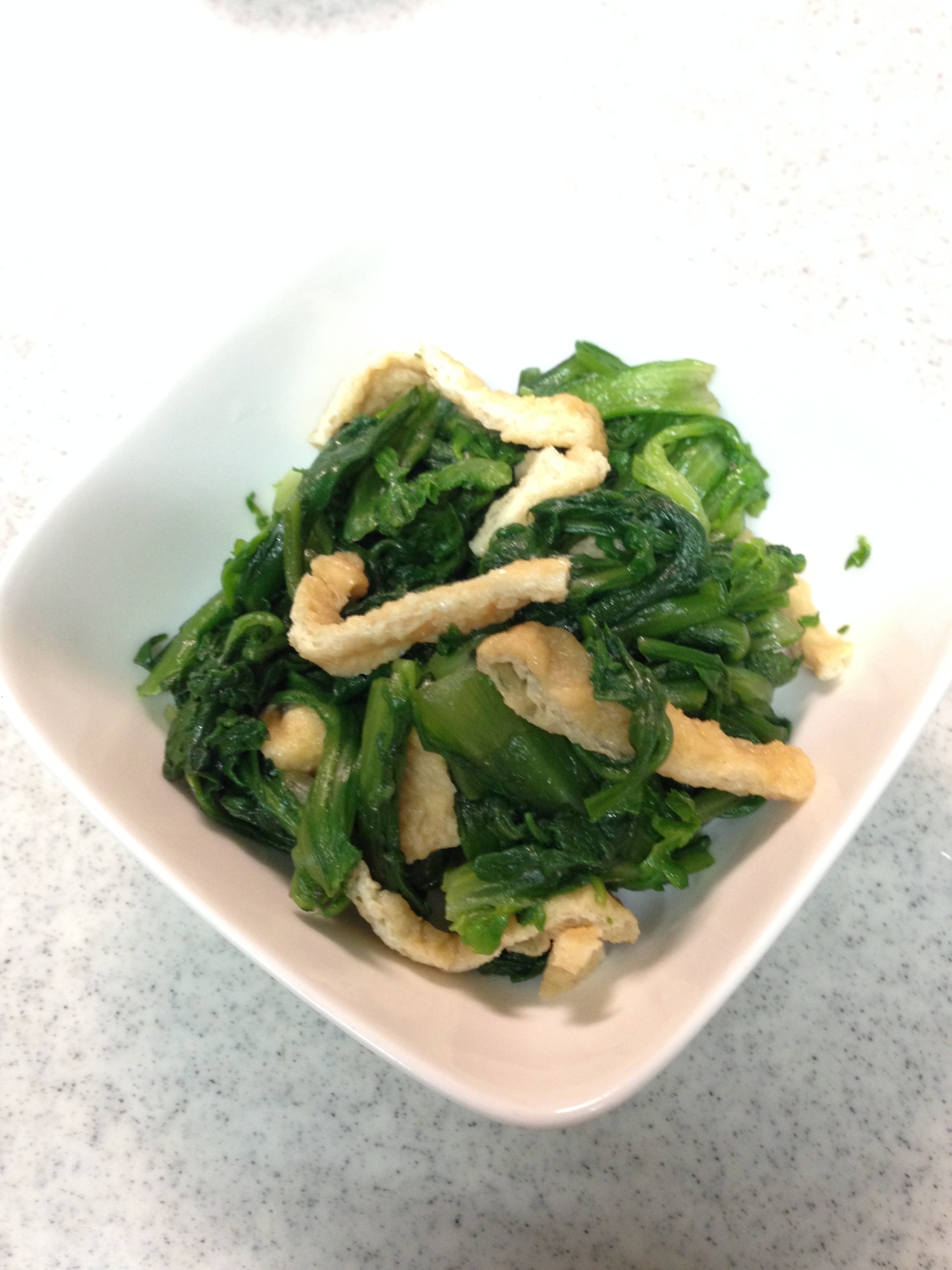 春菊と薄揚げのおひたし