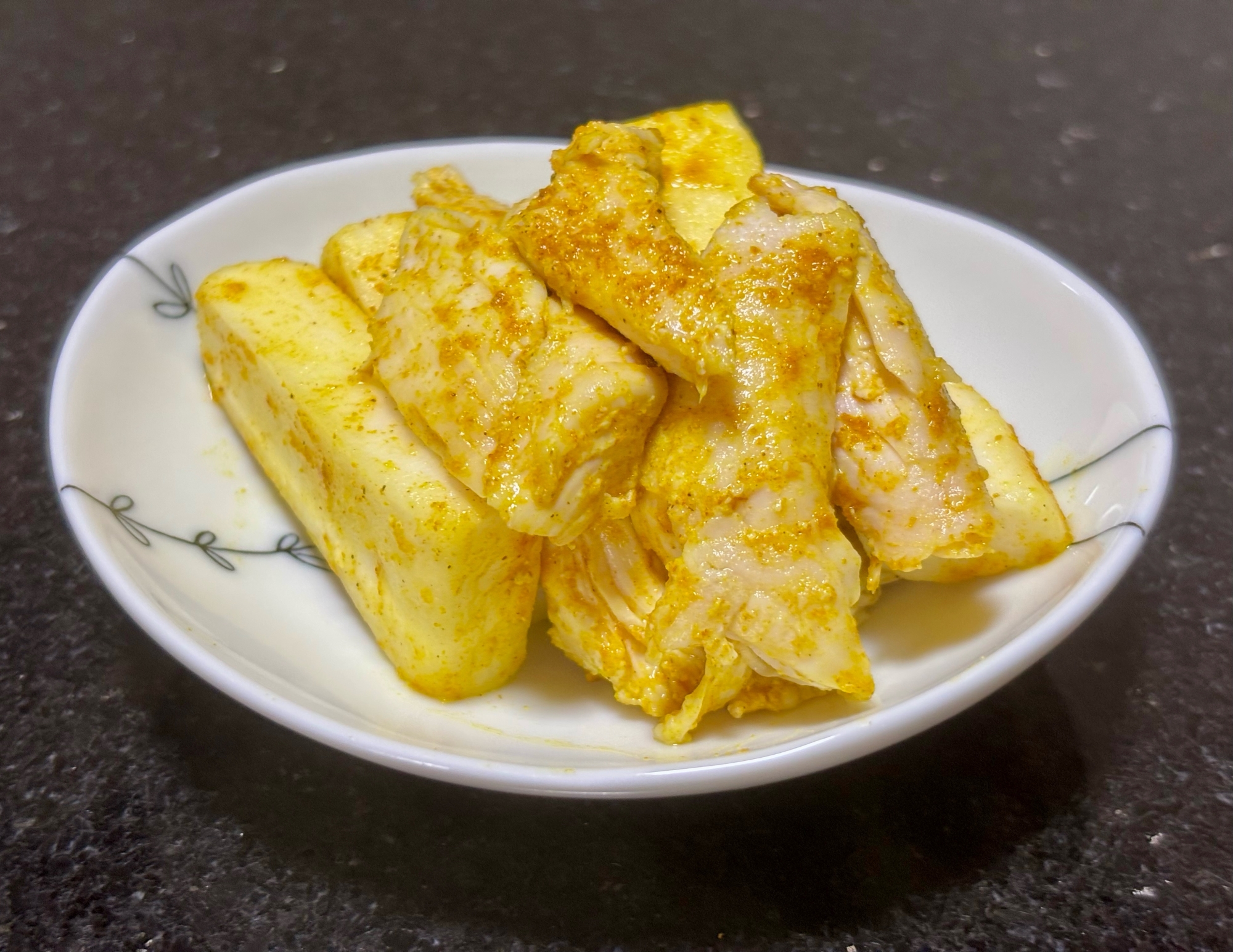 カレー粉パンチ☆ささみと長芋の和え物