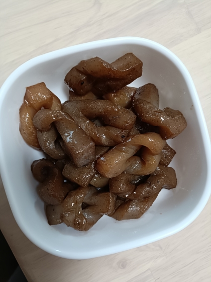 ねじり蒟蒻の照り焼き