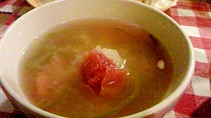 【簡単】あっさりだけとクセになる　梅干スープ