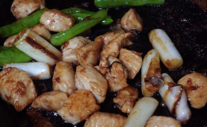 鶏むね柔らか♡鶏むね肉で串なしねぎま(たれ味)