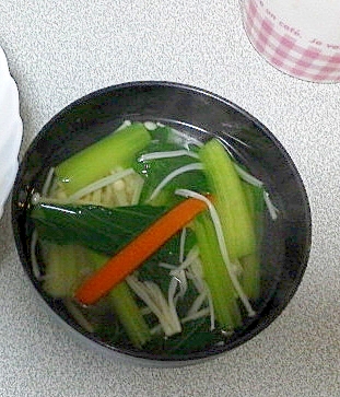 小松菜の鶏がらスープ