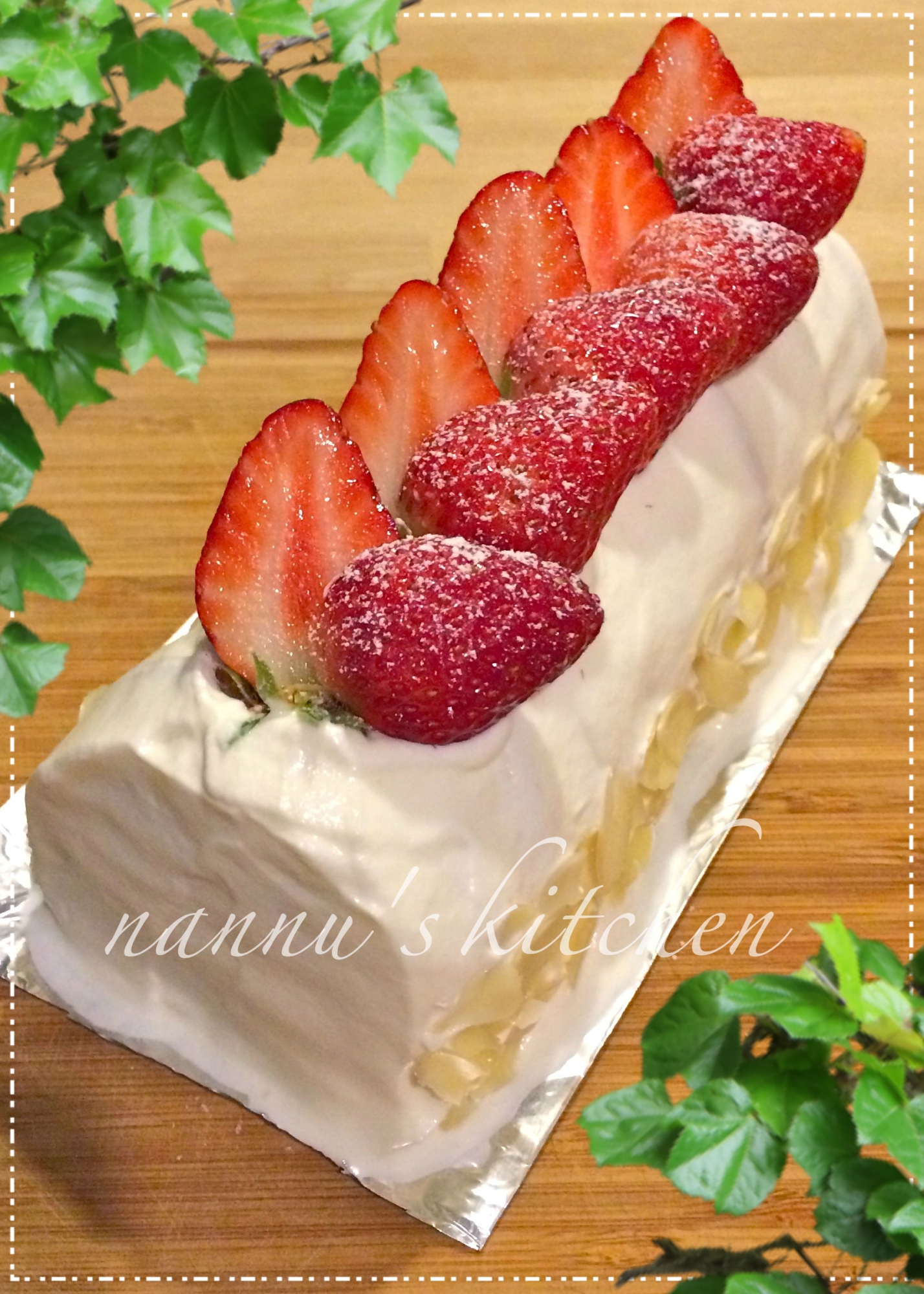 ロールケーキ いちごショート風ビスケットケーキ レシピ 作り方 By Nannu S Kitchen 楽天レシピ