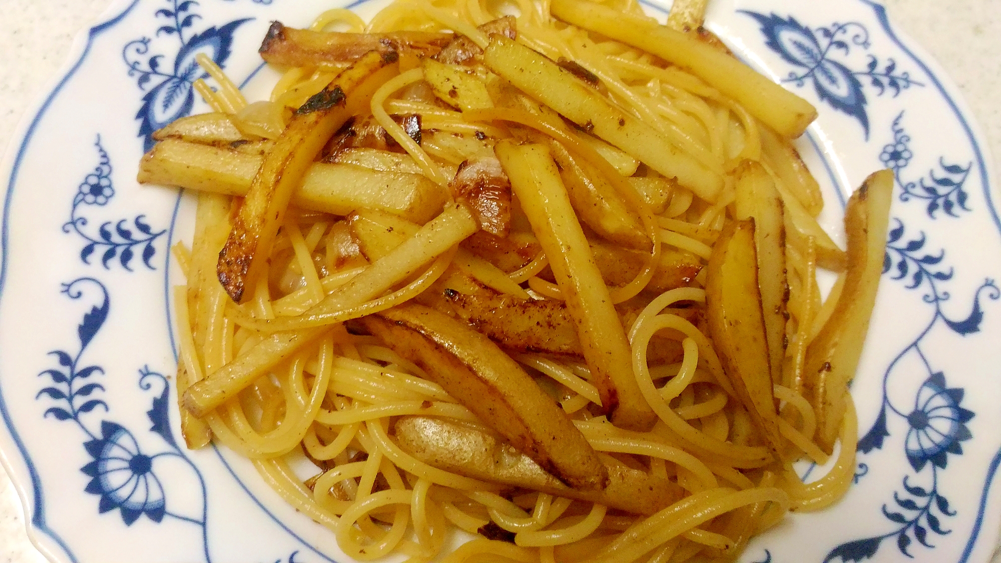 主食はじゃがいもだけど具でもある和風パスタ★山椒★