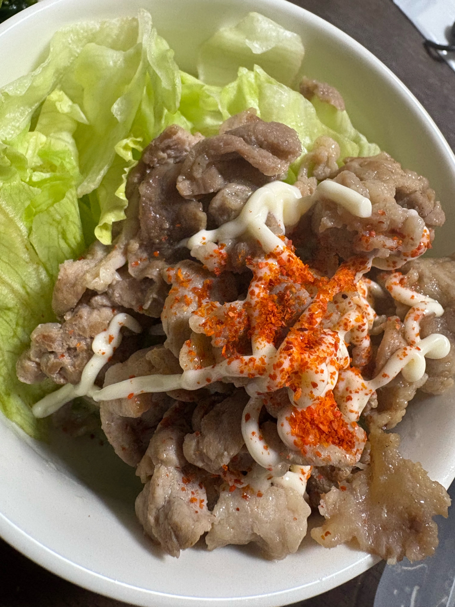 ピリ辛お肉マヨサラダ
