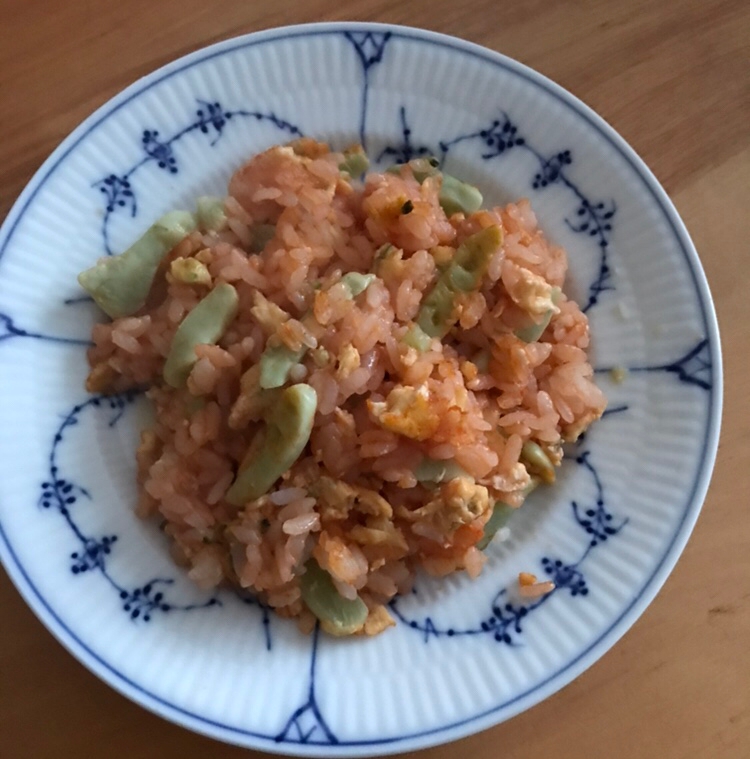 刺身こんにゃくのチャーハン