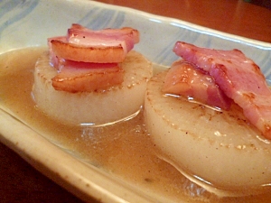 焼き大根の洋風あんかけ ベーコン添え レシピ 作り方 By fairy tale 楽天レシピ