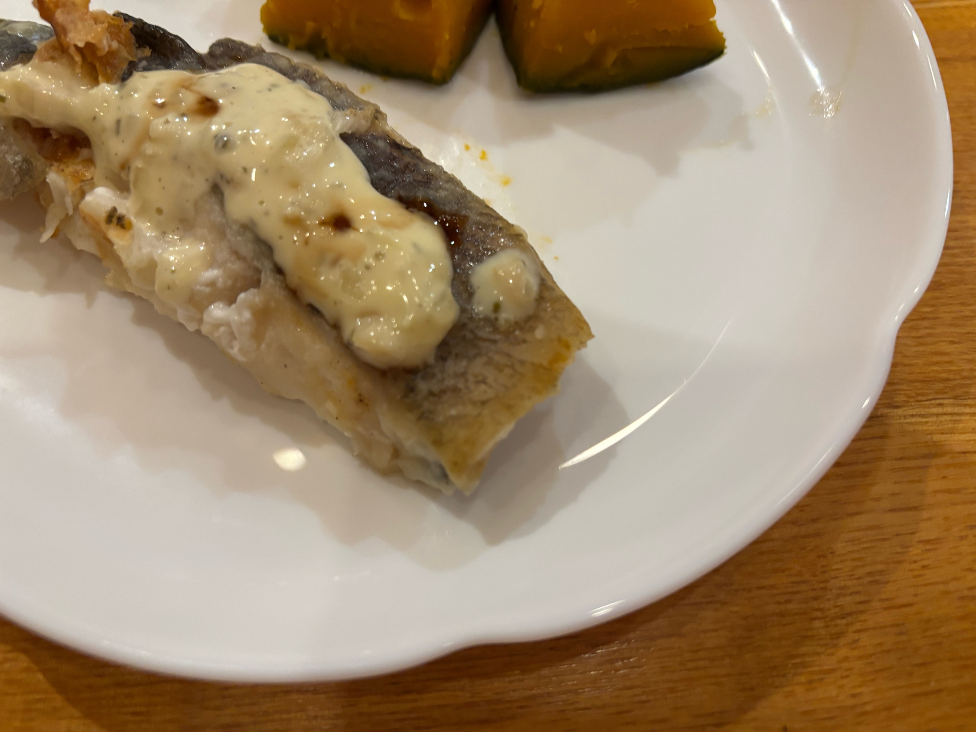 ソイのカレームニエル　タルタルソースかけ