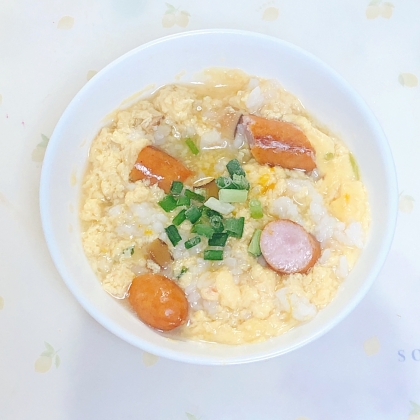 ウインナーとネギの卵炒め♩˚✧