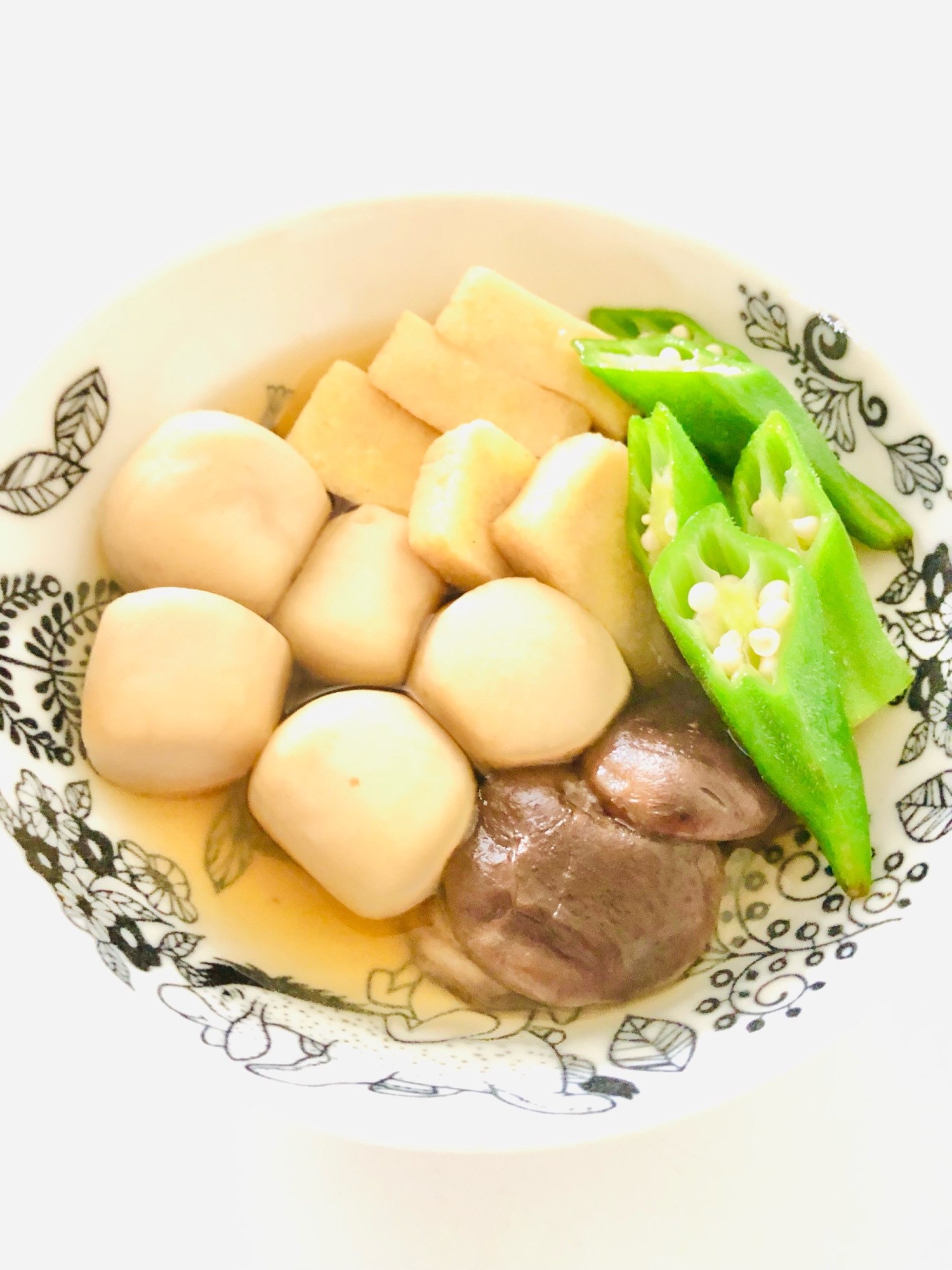 里芋高野豆腐椎茸煮物