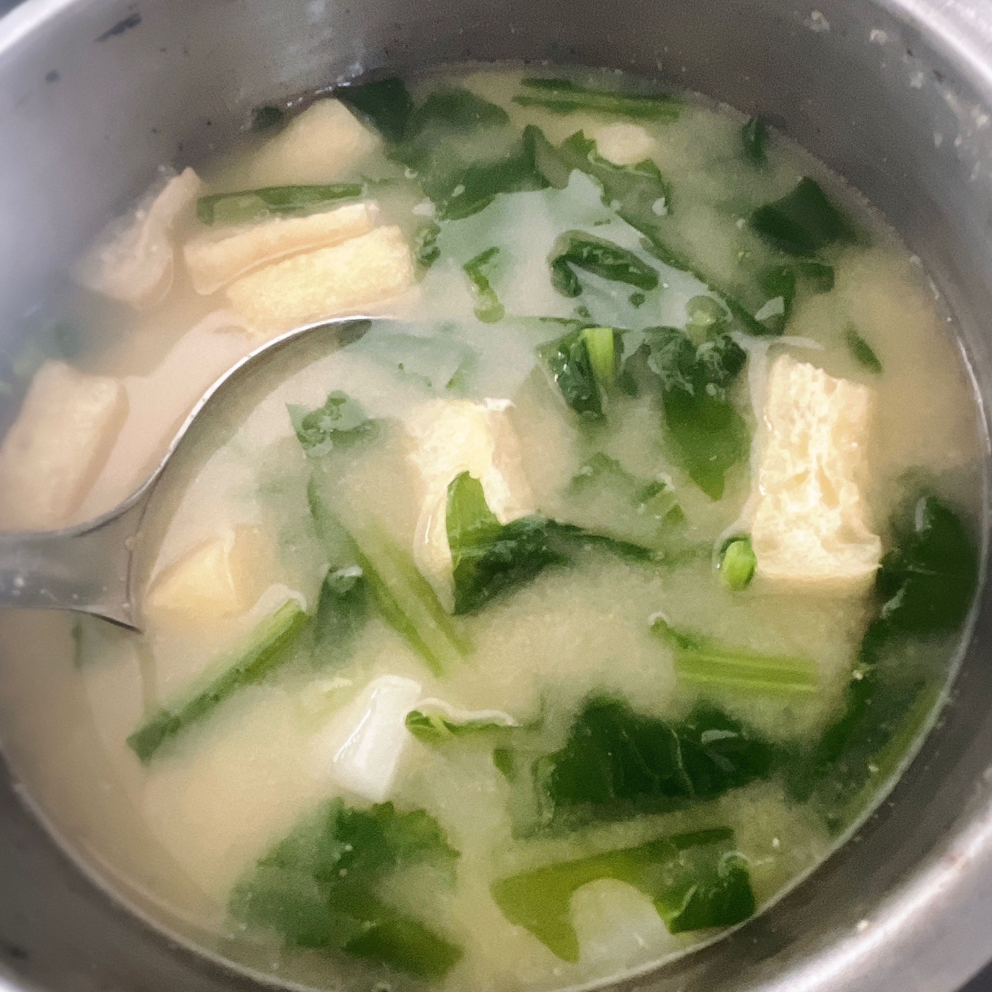 小かぶの味噌汁