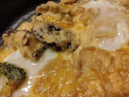 ♥　天ぷらの残りで！　とろ玉天丼　♥