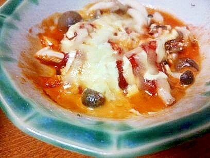 しめじの　ケチャマヨチーズ