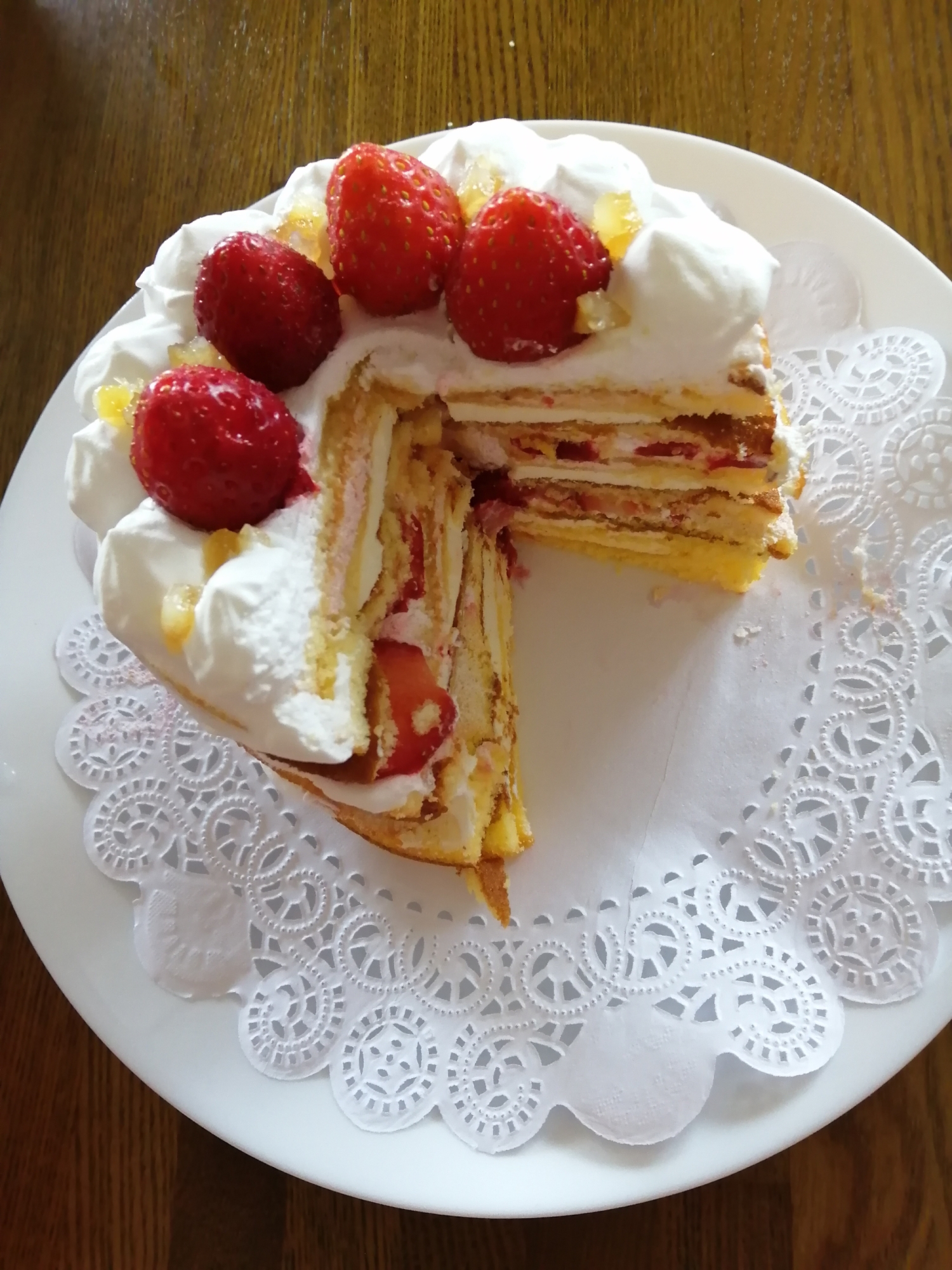 菓子パンで★超簡単ワンコインデコレーションケーキ