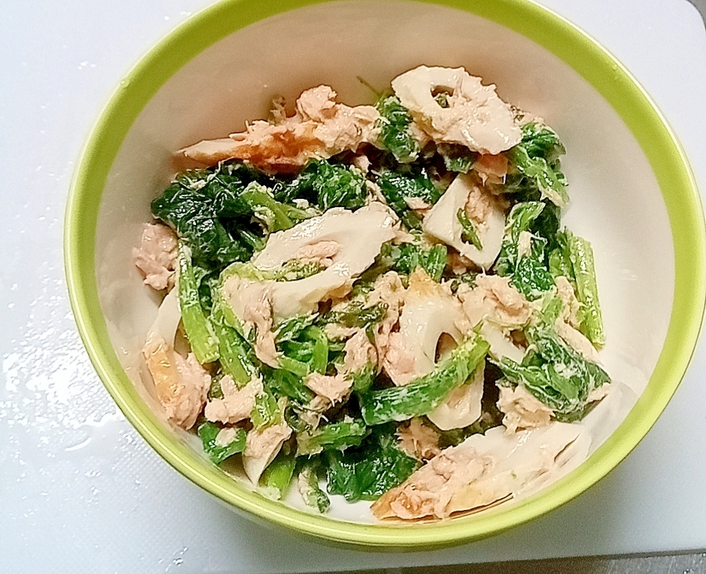 ほうれん草とちくわのツナマヨ和え