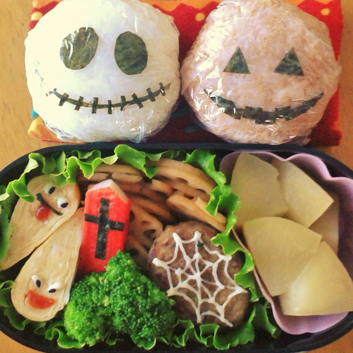 こどものお弁当★ハロウィンジャック＆おばけカボチャ