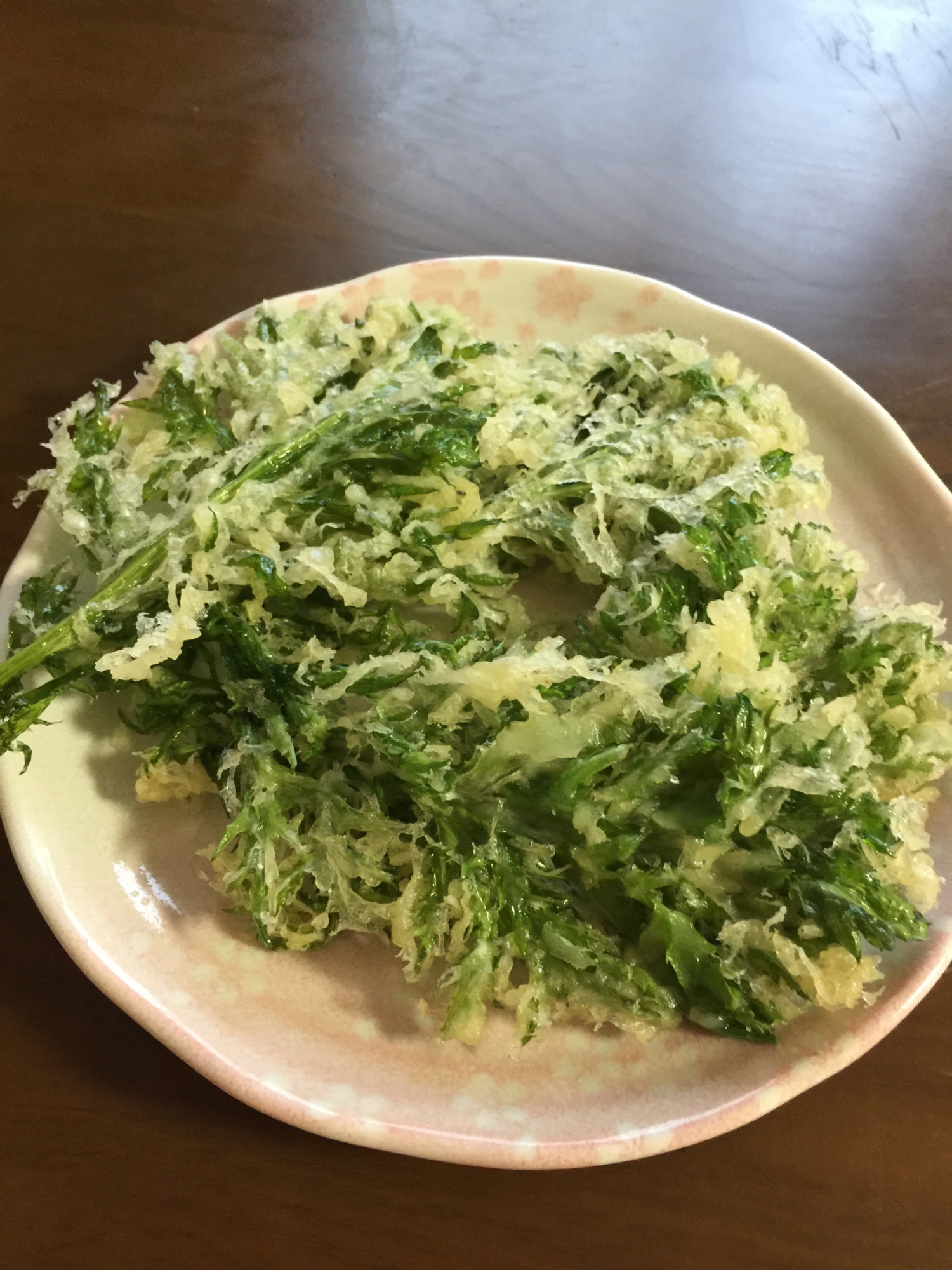 わさび菜の天ぷら