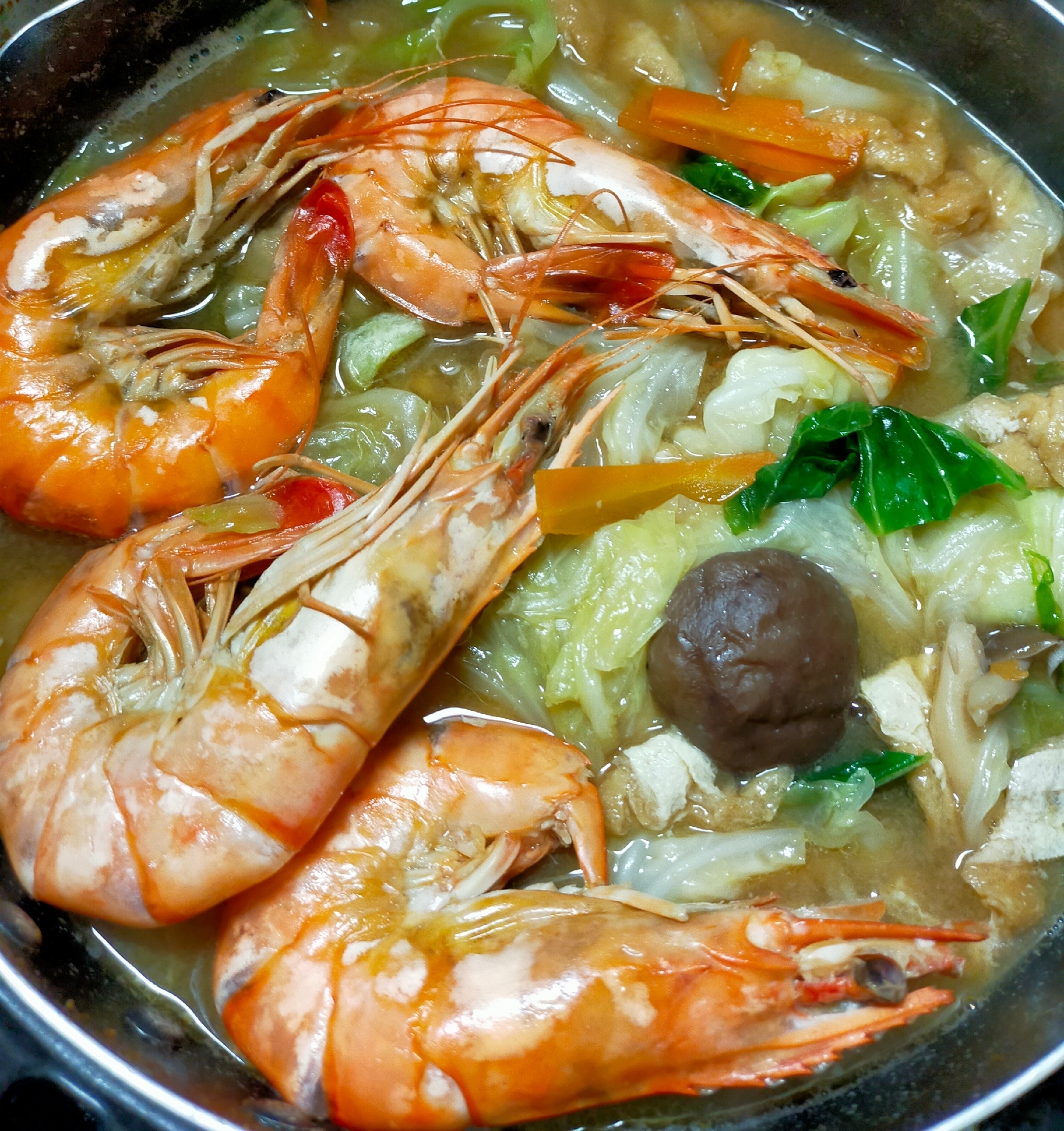 海老の味噌鍋