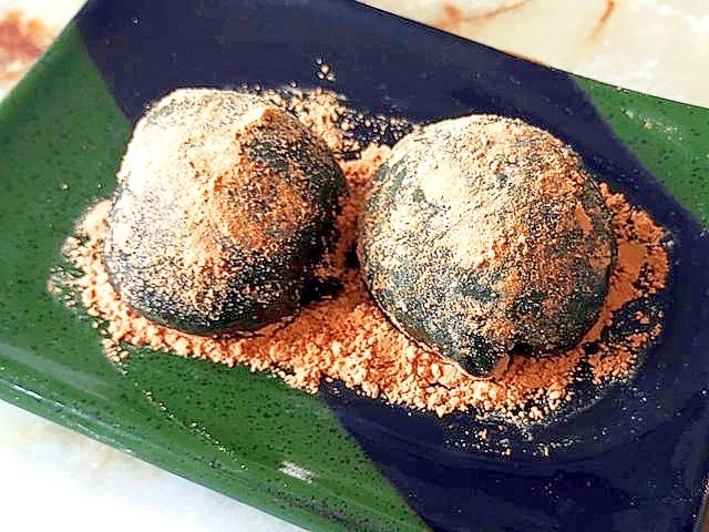 シロカのホームベーカリーで簡単!蓬大福のきなこがけ