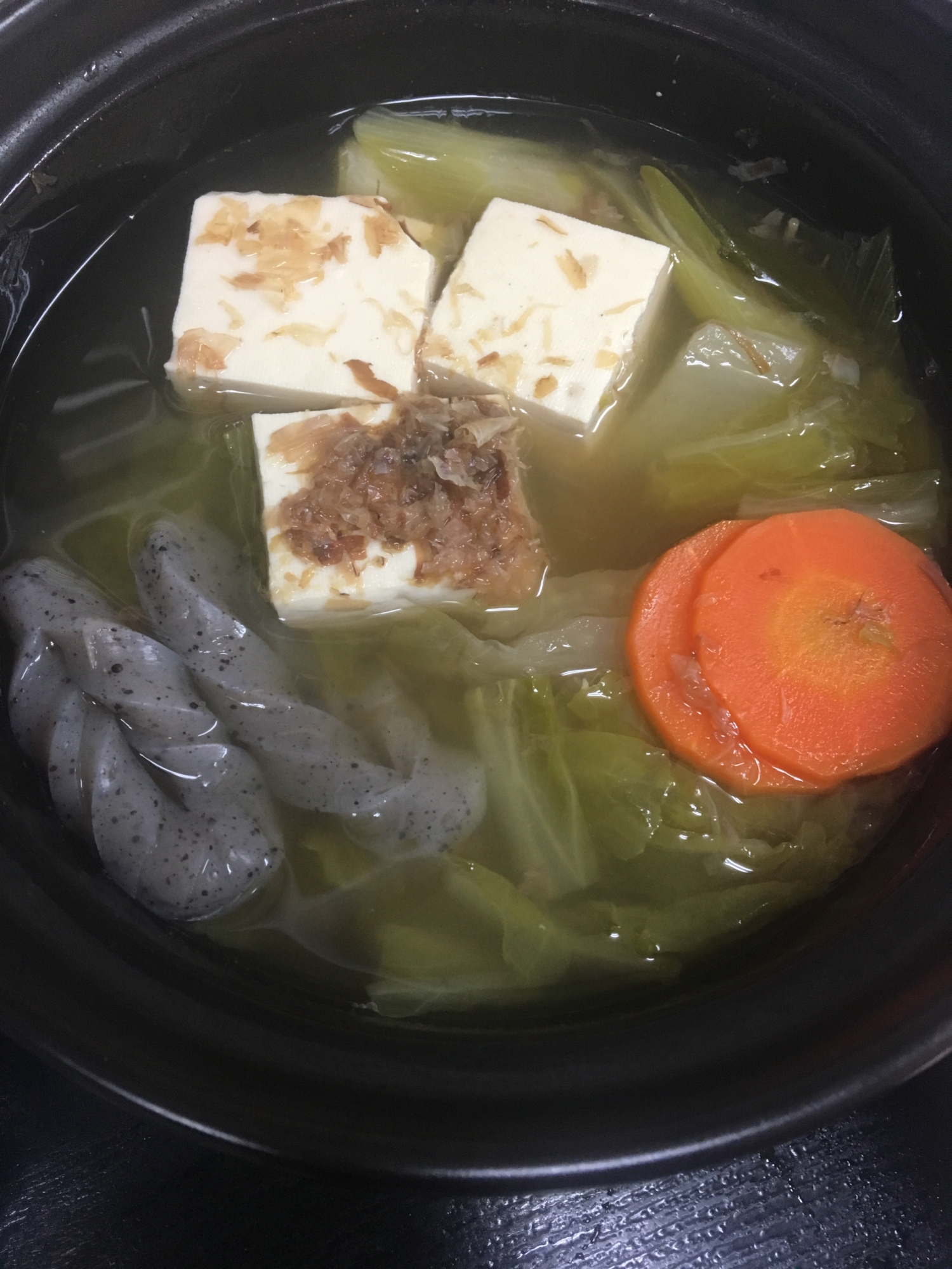 ポン酢で食べる✨あっさり湯豆腐(^ ^)