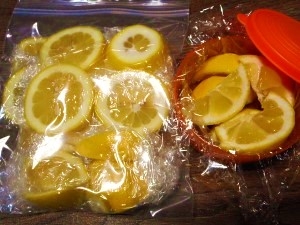 レモンの切り方と冷凍保存