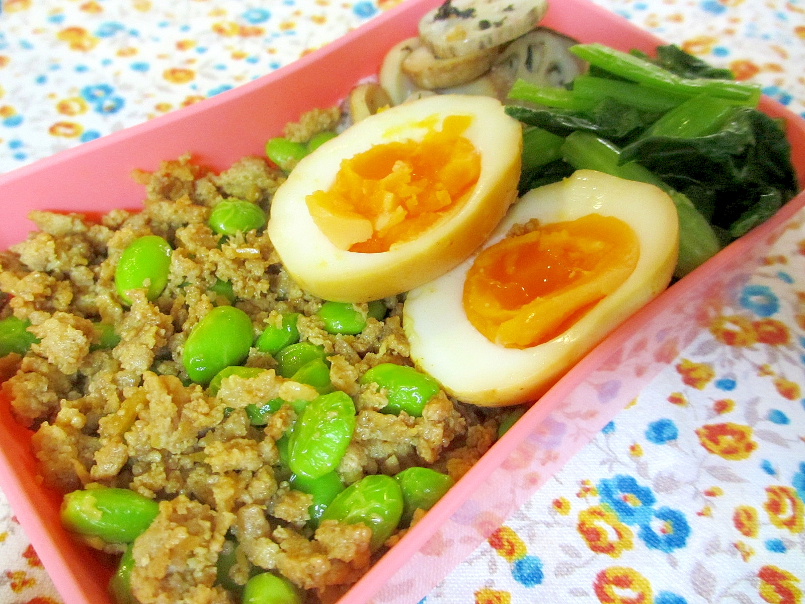 ［お手伝いレシピ］カレーそぼろご飯弁当