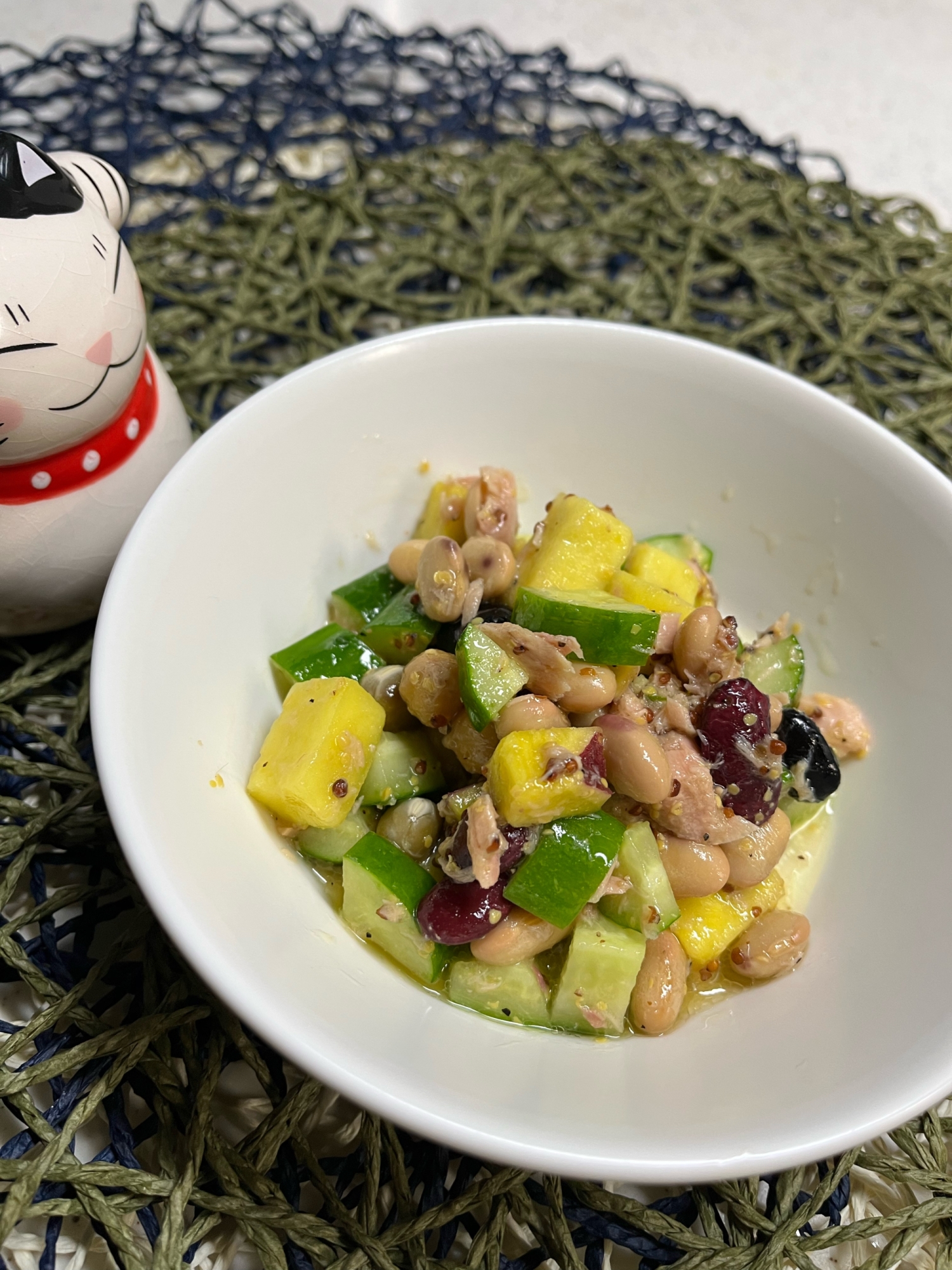 ハニーマスタードのマリネ液で♬お豆のサラダ