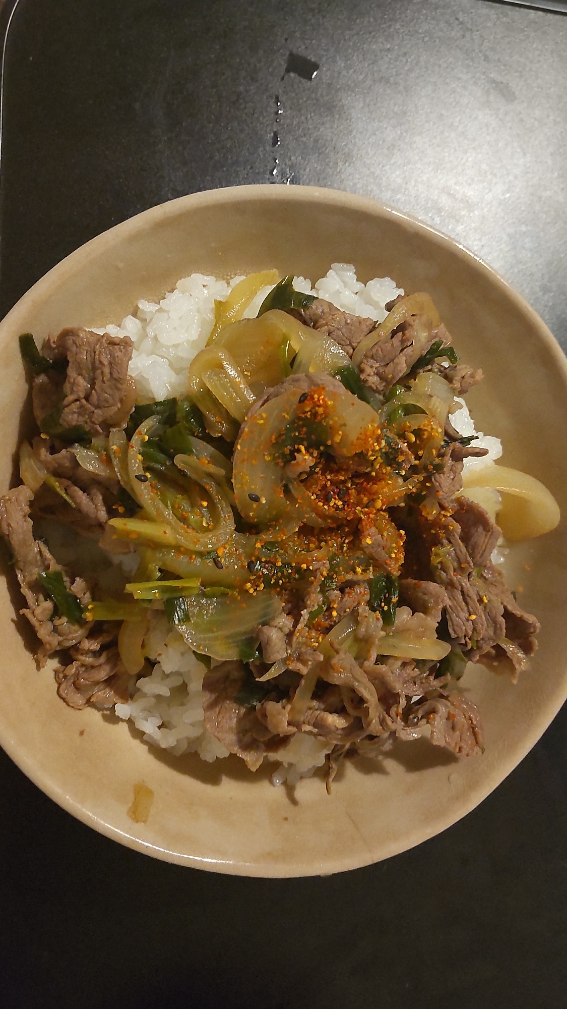 ネギ牛丼