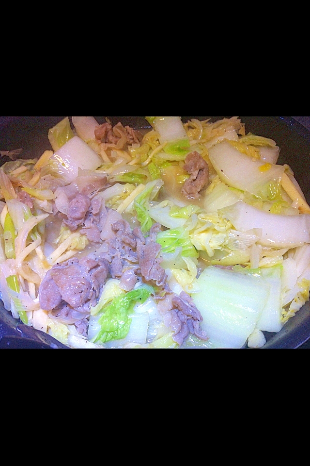 白菜と豚肉のあっさり中華炒め