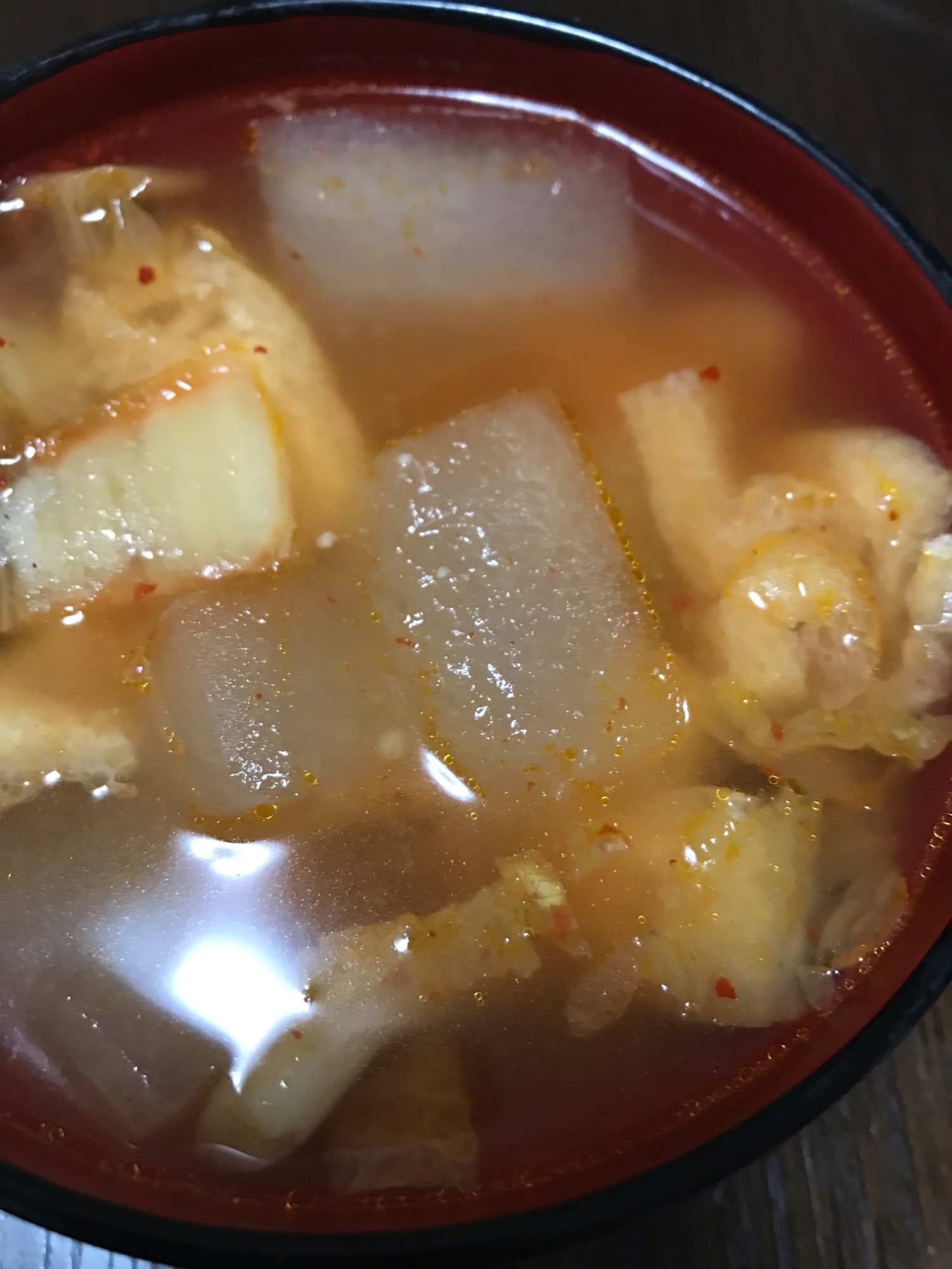冬瓜と油あげのキムチスープ