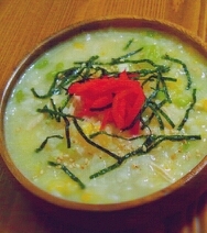 鳥むね肉と葱の雑炊・紅生姜添え おじや