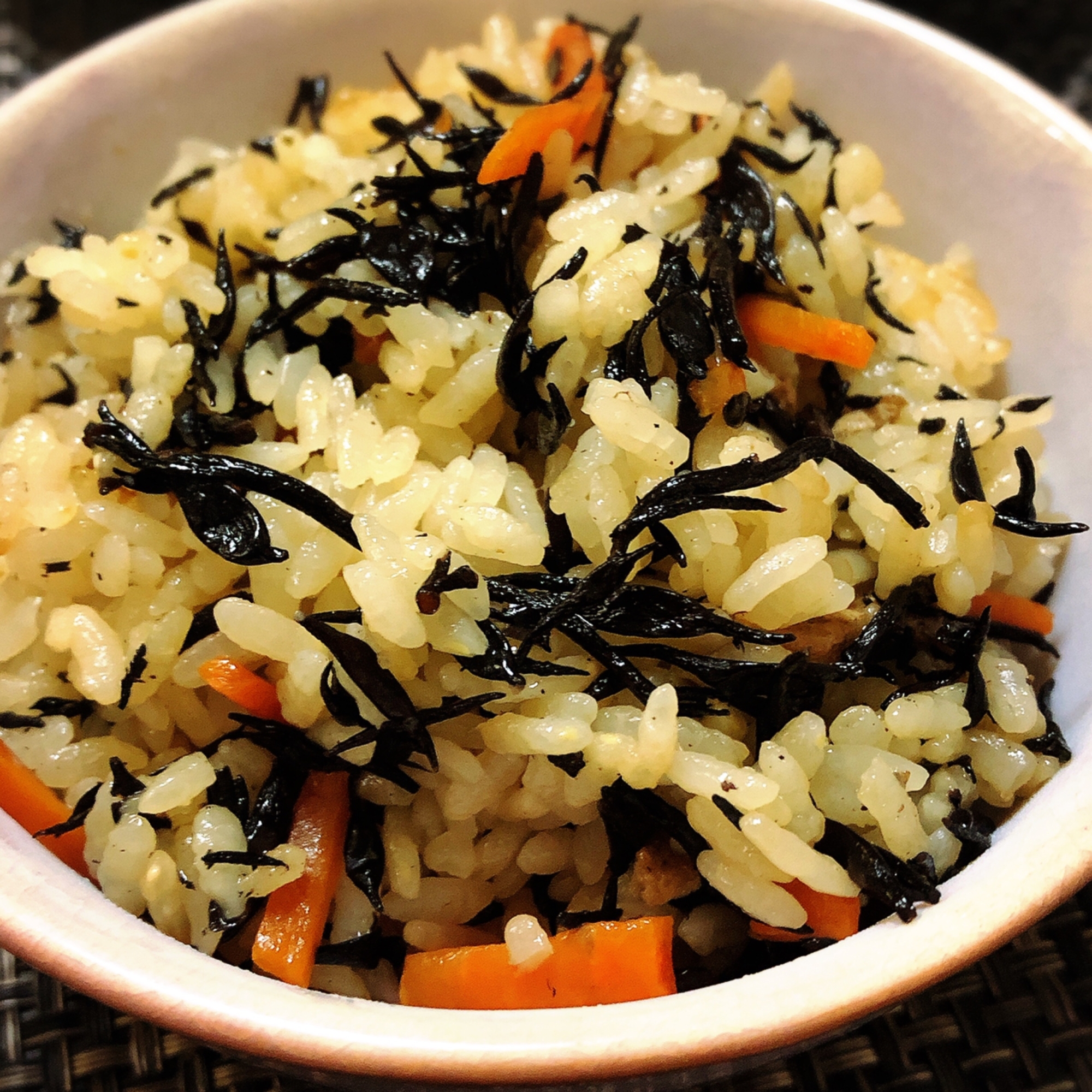 ひじきの煮物で炊き込みご飯