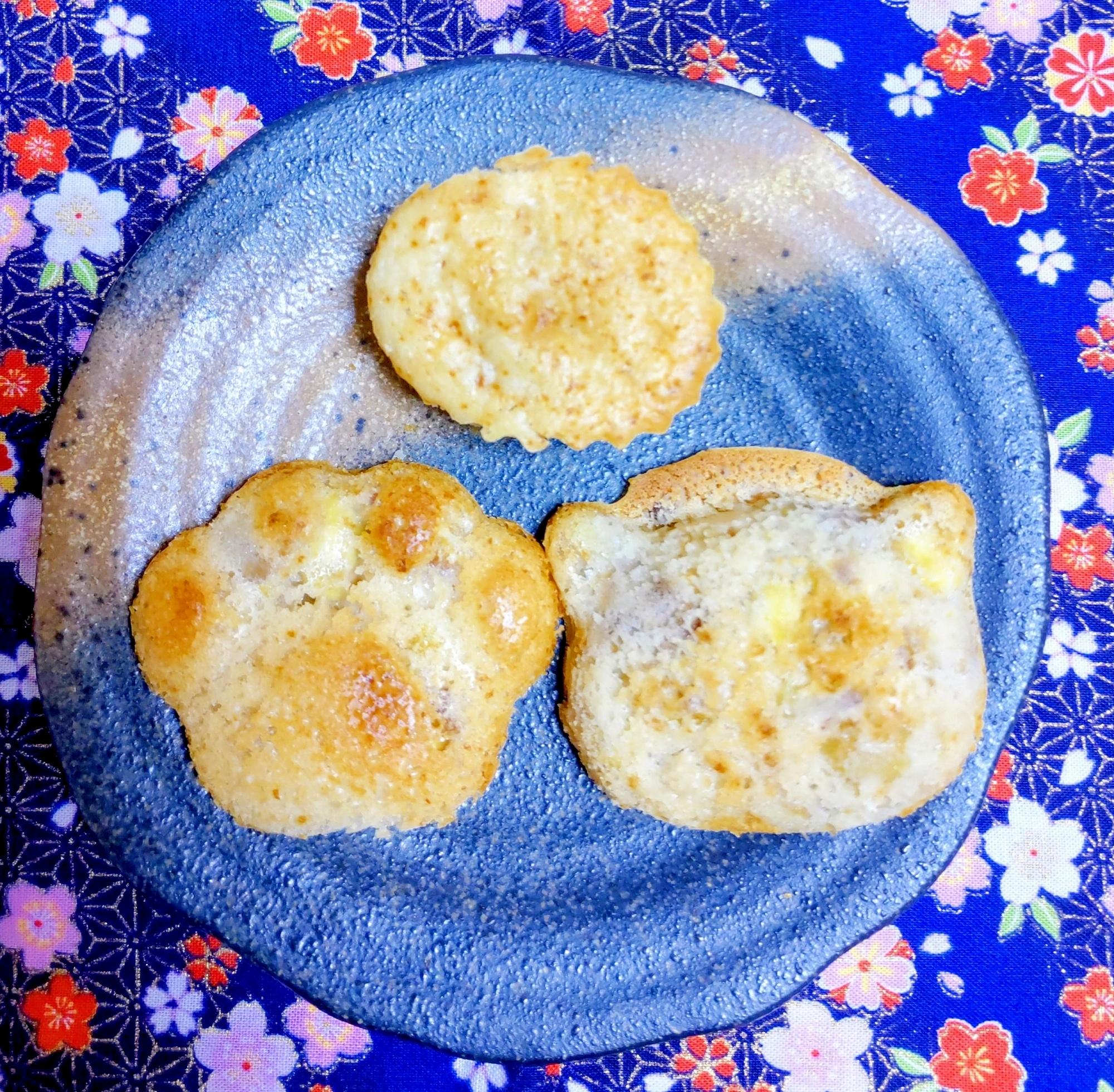 ゆで栗たっぷり☆簡単カップケーキ