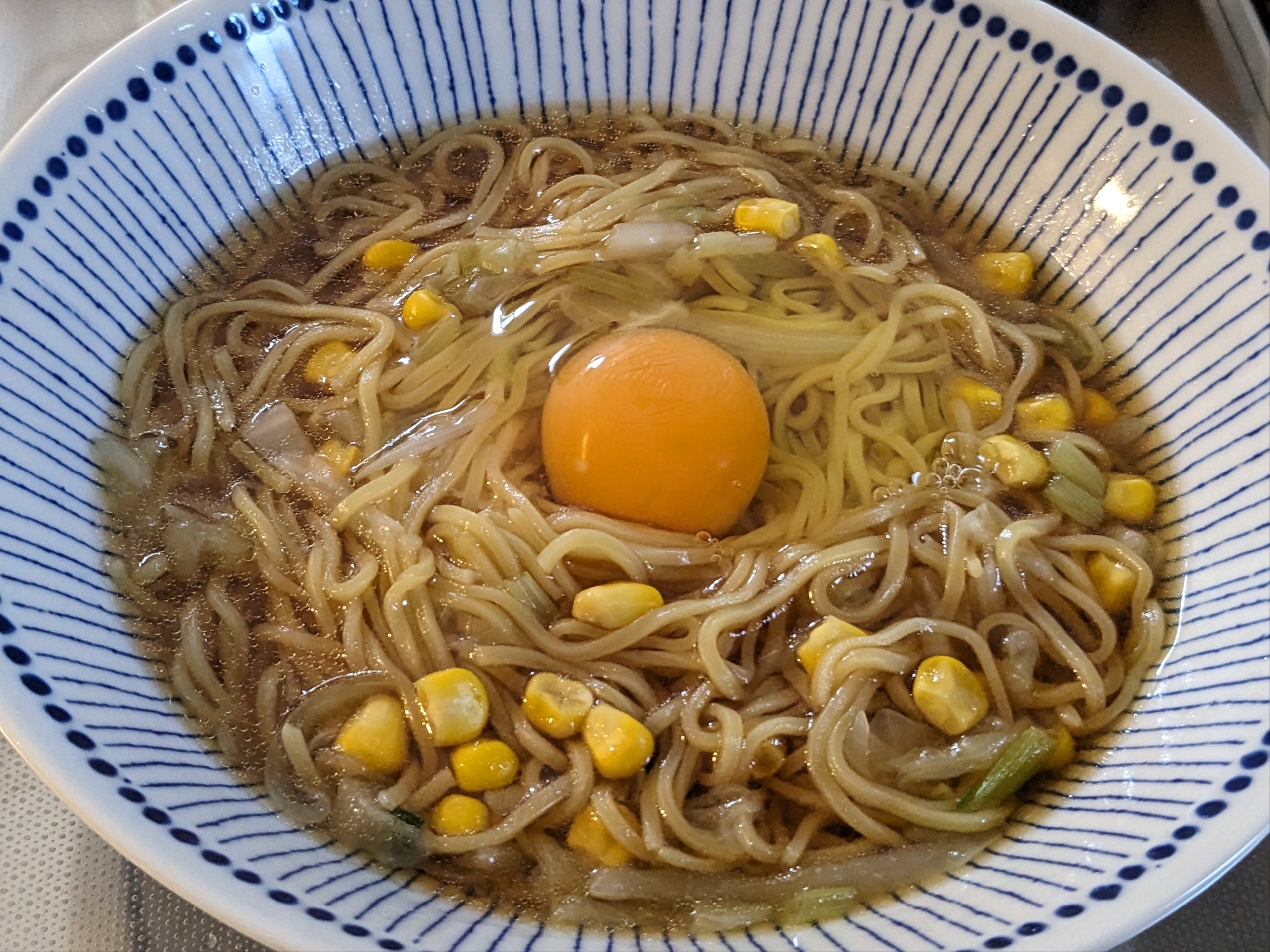 余り野菜と卵の醤油ラーメン
