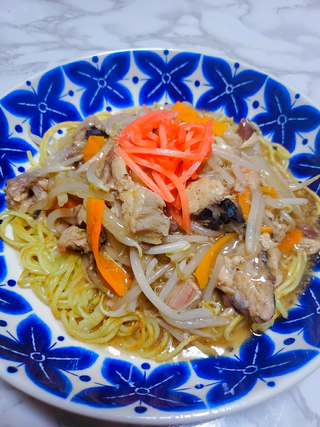 鯖缶あんかけ焼きそば