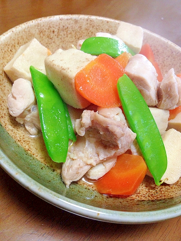 高野豆腐と鶏もも肉の煮物