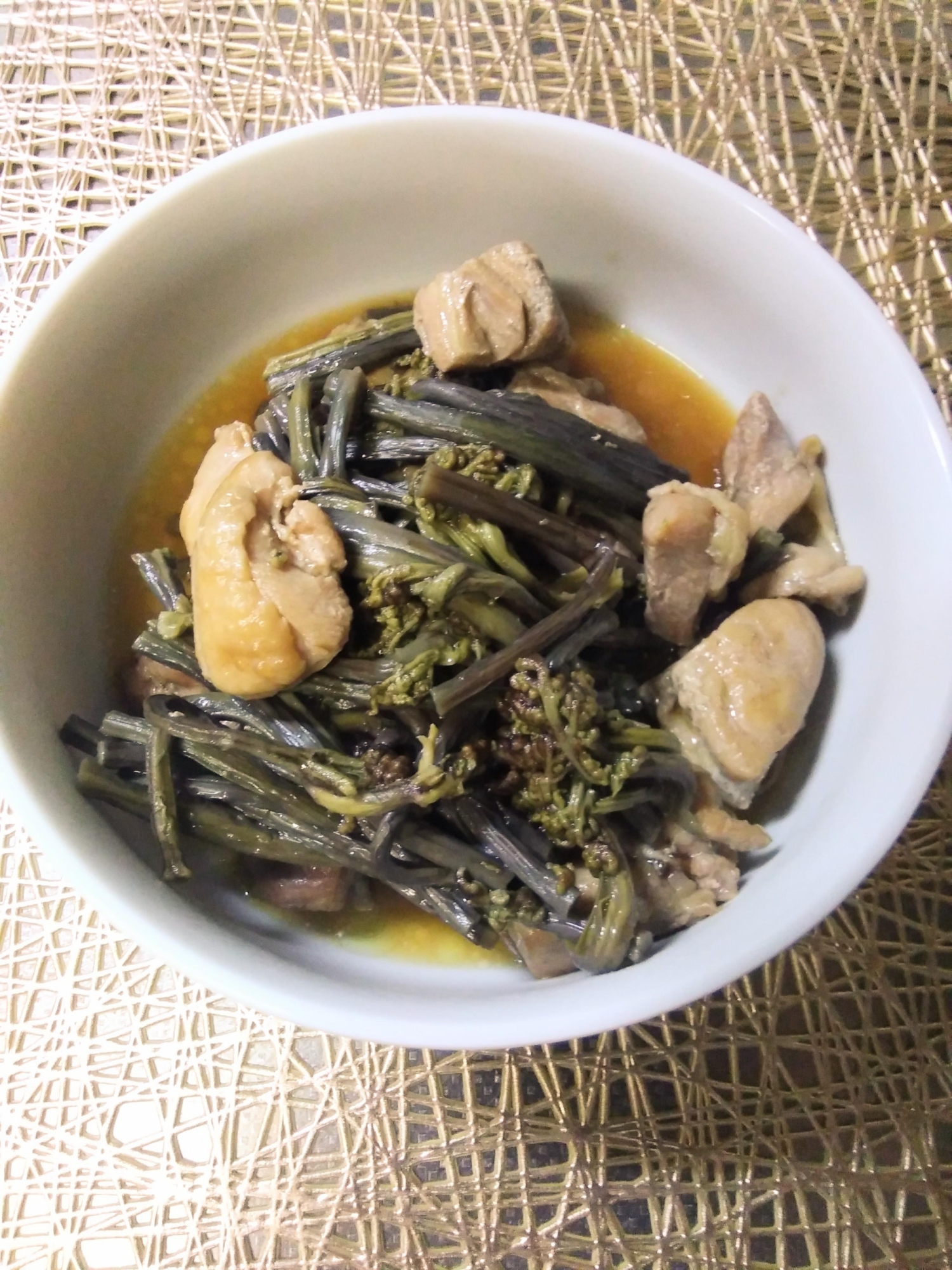 蕨☆わらびと鶏肉の煮物