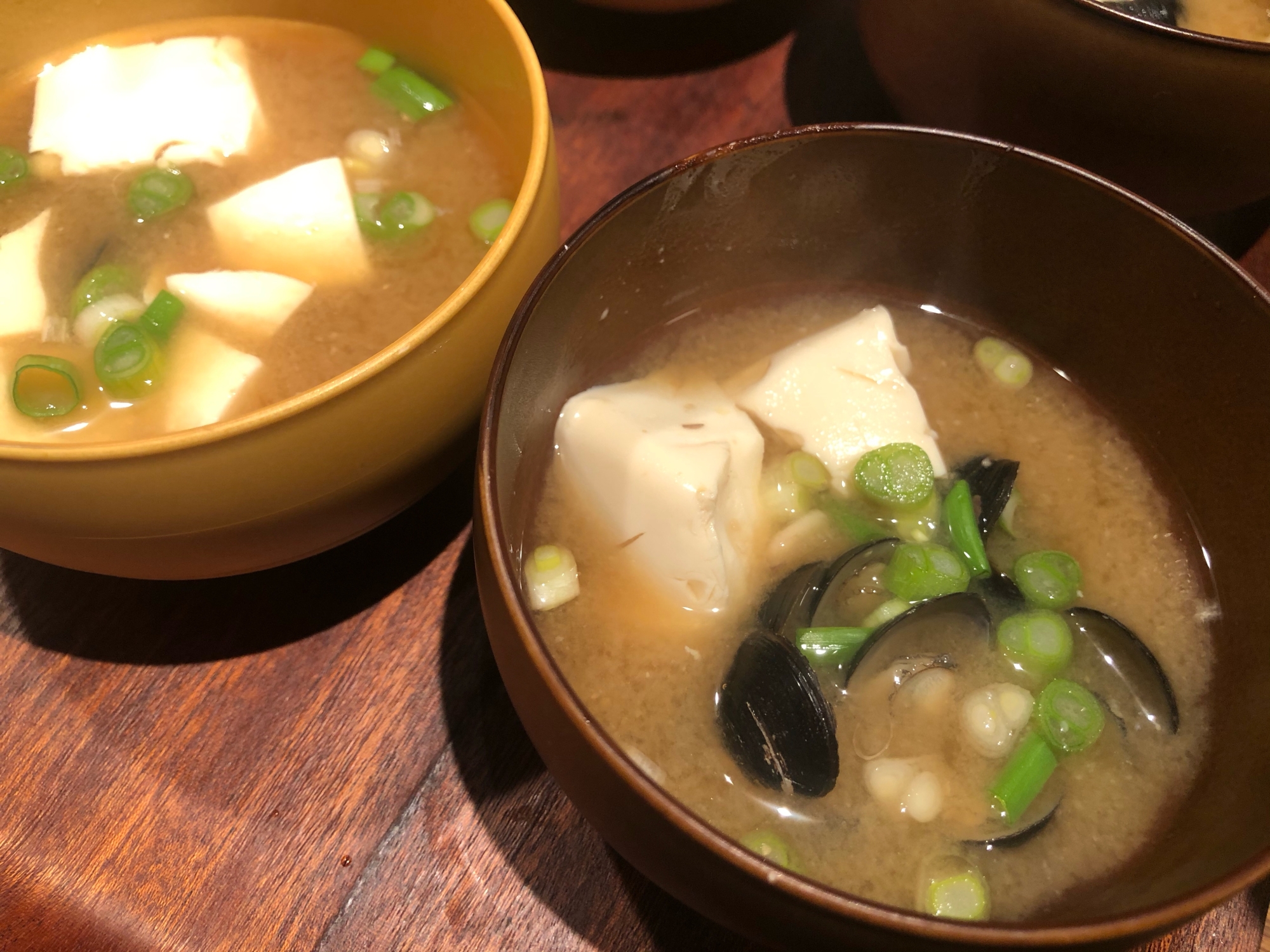 合わせ味噌のシジミのお味噌汁♫麹味噌と麦味噌で♫