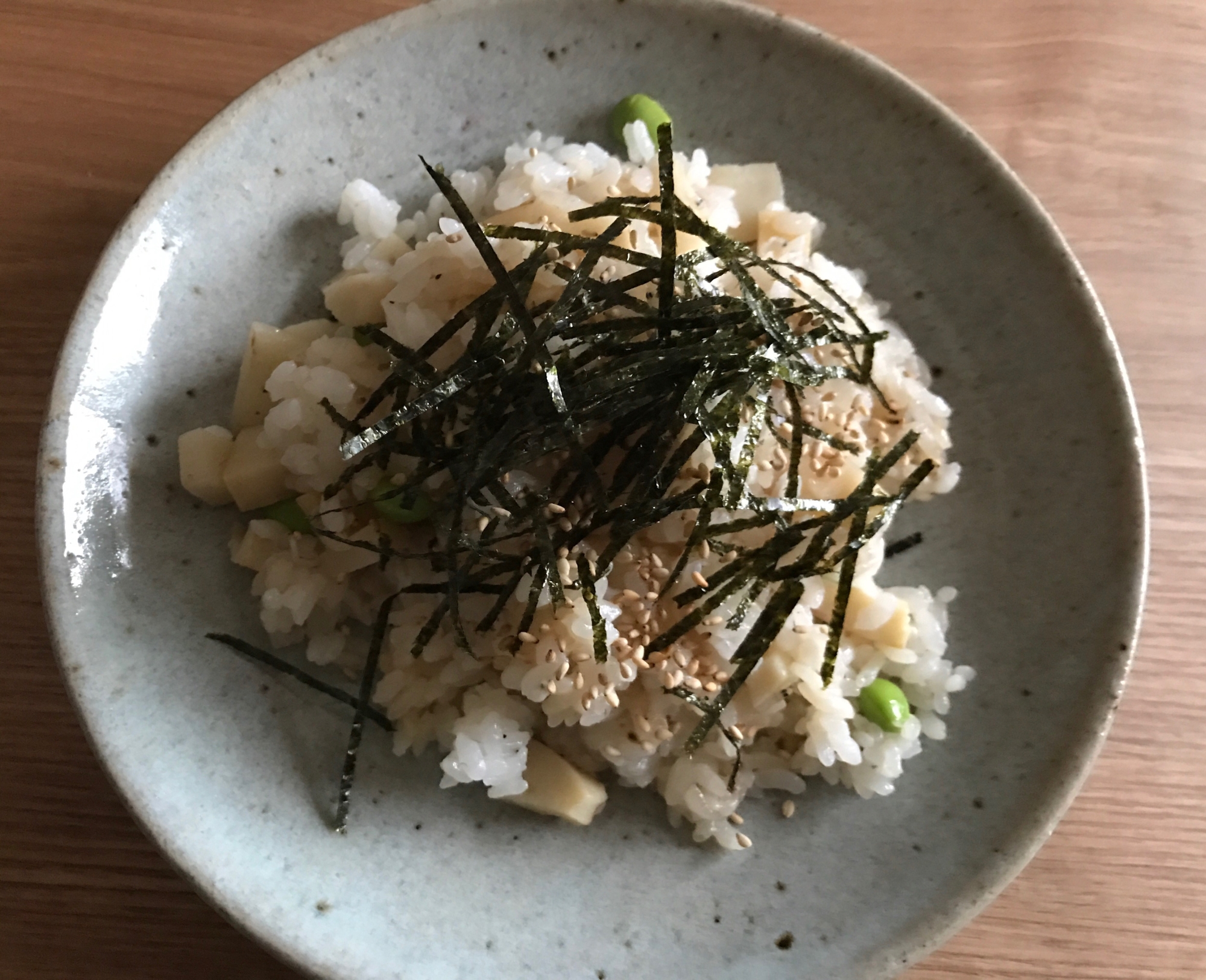 たけのこと枝豆の和風チャーハン