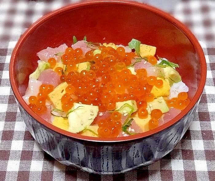 いくらたっぷり豪華なちらし寿司 レシピ・作り方 by デラみーやん - 楽天レシピ