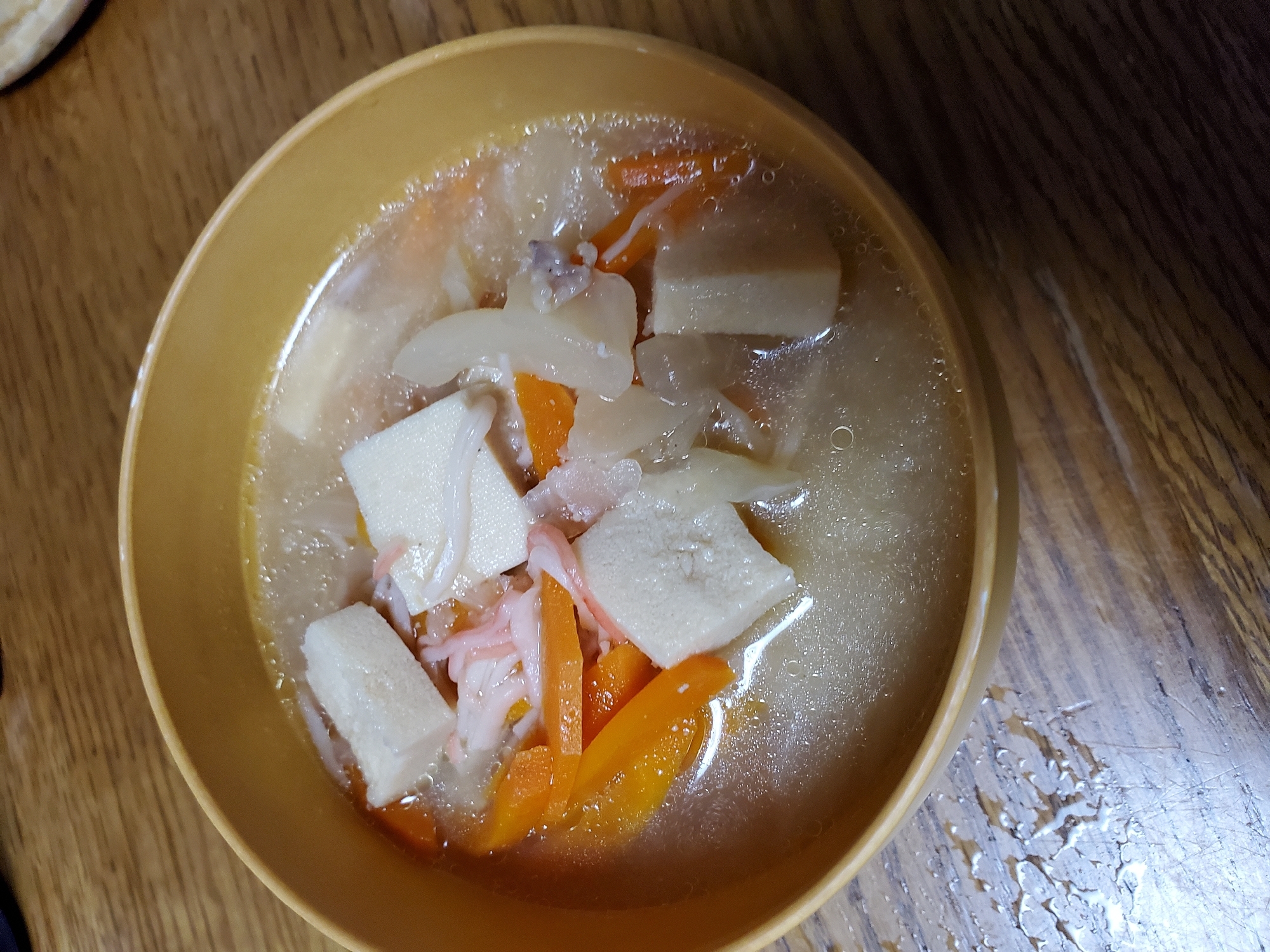 豚汁アレンジ高野豆腐お味噌汁