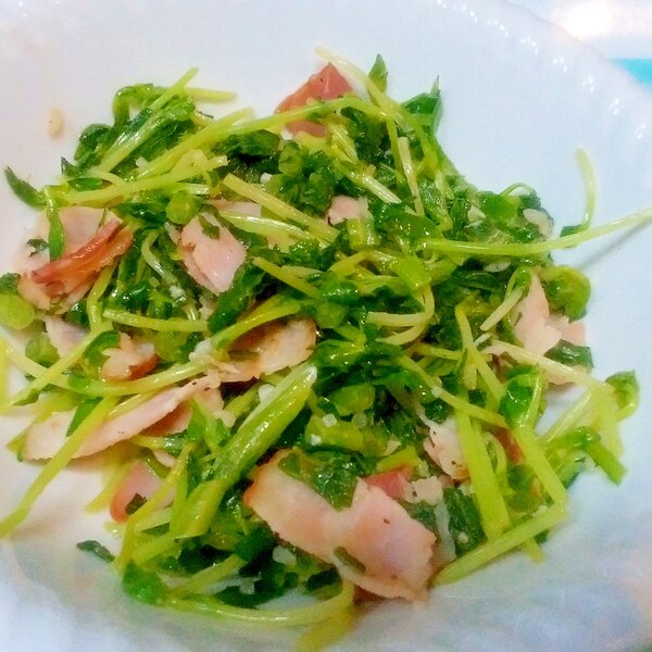 お助け野菜の豆苗とベーコン炒め レシピ 作り方 By Ponta634 楽天レシピ お助け野菜の豆苗とベーコン炒め レシピ 作り方 By Ponta634 楽天レシピ