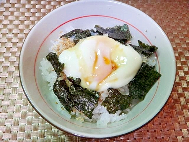 温玉と海苔のご飯