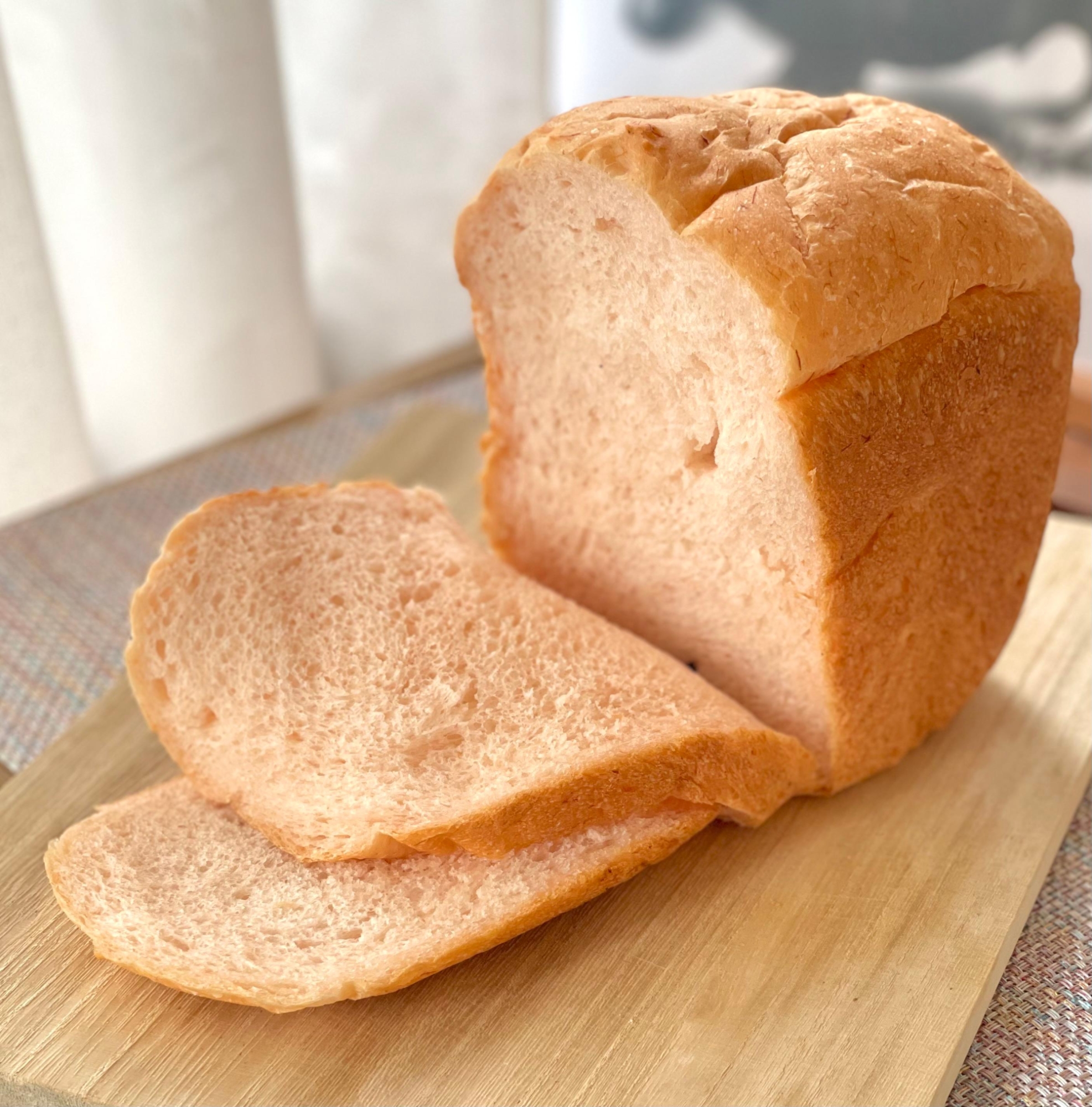 HBで作る…ほんのりピンク色♡桜でんぶ食パン