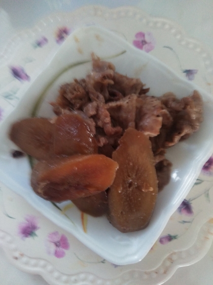九条葱乗せ✨牛蒡＆牛肉の甘辛炒め