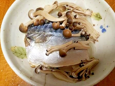 鯖の　糠漬け　レンジで酒蒸しに