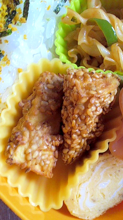 お弁当に！さつまいものごまごま揚げ